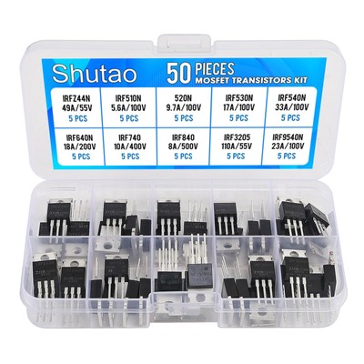 50 Pcs IRFZ44N IRF510N IRF520 IRF530N IRF540N IRF640N IRF740 IRF840 IRF3205 I...