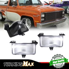 Clear Chrome Parking Turn Signal Light Housings For 83-87 Chevy GMC Pickup Truck