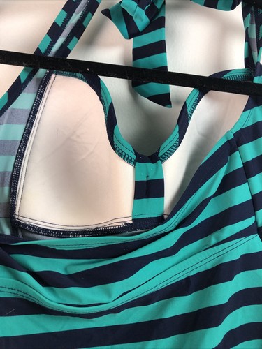Merona women's tankini top blue and green sz S NWT A19 - Picture 5 of 9