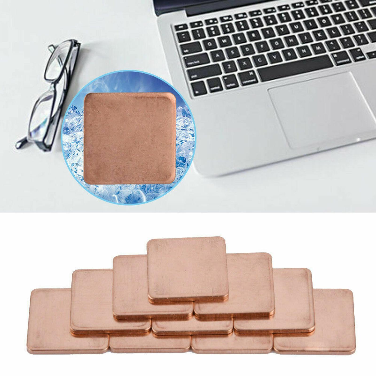10 Pieces Thick Copper Hearsinks Cooling Copper Pad Shim laptop CPU 15*