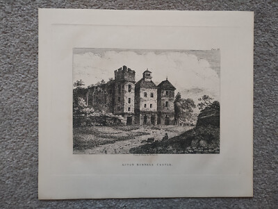 Acton Burnell Castle, Shropshire - Antique Print - 1808
