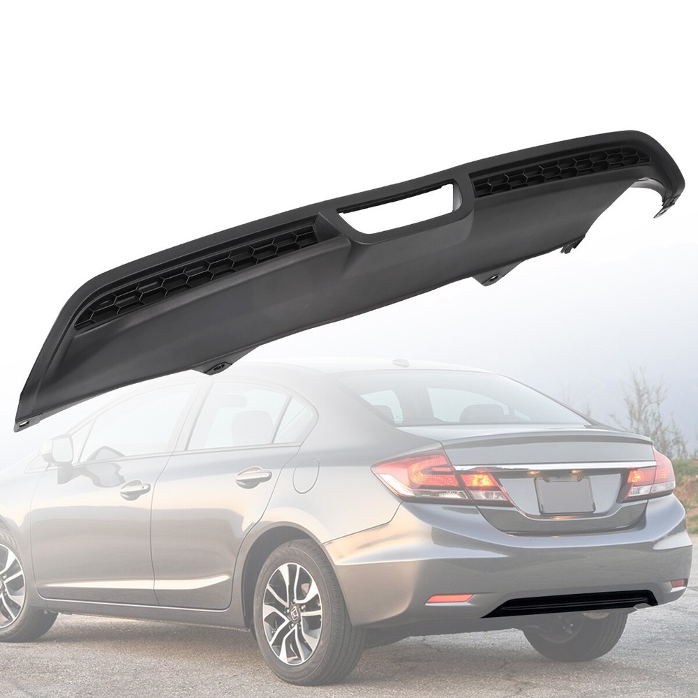 Rear Valance Lower Bumper Cover For 2013 2014 2015 Honda Civic Textured Sedan