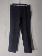 Boohooman Mens Pants Size 30R Black Plaid Leg Regular Fit Trouser Dress Pants