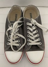 EUC Unisex Converse Chuck Taylor All Star Gray Men's size 5, W 7 sneaker shoes