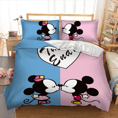Mickey Mouse Cartoon 3 Pieces Soft Duvet Cover Set For Comforter