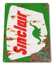 SINCLAIR OIL AND GAS TIN SIGN DINOSAUR METAL POSTER GASOLINE GLOBE DINO 1.00 