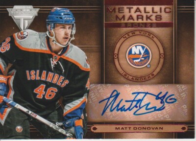 2013-14 Panini Titanium Metallic Marks Matt Donovan - New York Islanders