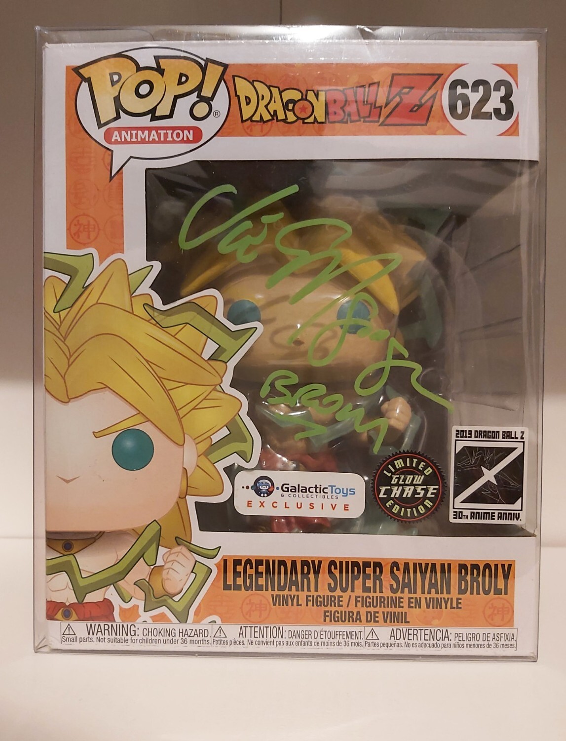 Funko Pop! Dragon Ball Z - 6 pulgadas Broly #623 (Chase) - FIRMADO por Vic Mignogna