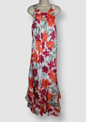 Calvin Klein Women's White Floral-Print Halter Maxi Dress Size 10 | eBay