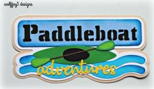 CRAFTECAFE PADDLEBOAT TITLE Premade paper piecing scrapbook die cut piece page