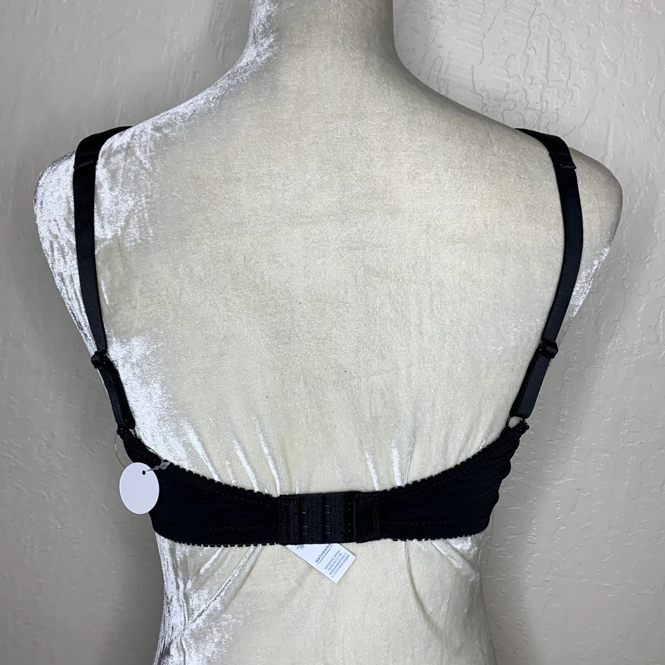 Sujetador de copa suave moldeado sin alambres Naturana negro 34 C nuevo con etiquetas Foto 4 de 4