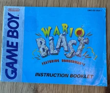 Wario Blast (Nintendo Game Boy, 1994) Instruction MANUAL.