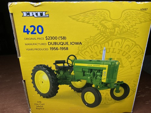 Ertl 1:16 Diecast John Deere 420 Tractor 1956 Tractor Die Cast Replica FFA - Picture 8 of 9