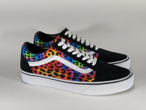 rainbow leopard print vans