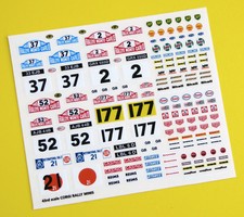 Corgi Rally Mini Monte Carlo etc rally sticker decal reproductions, 43rd scale