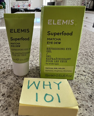 Elemis Superfood Matcha Eye Dew Refreshing Eye Gel .5oz/15mL Full SZ BNIB RET$