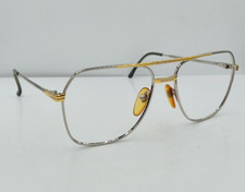 Vintage Parma Tarelli 152 Silver Gold Pilot Metal Sunglasses Italy FRAMES ONLY