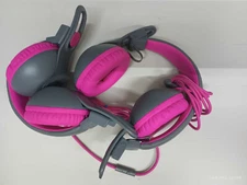 Lot of 2 JBuddies Studio 2 Wired Kids Headphones - Black/Pink