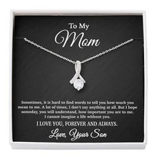 To My Mom Necklace, Gift From Son For Birthday, Mother's Day Gift