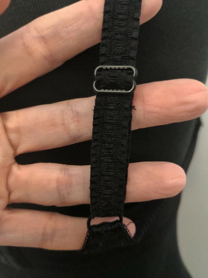 Sujetador De Colección Y2K Victoria Secret Sexy Negro Con Aros Encaje Transparente Satinado 34C Foto 4 de 4