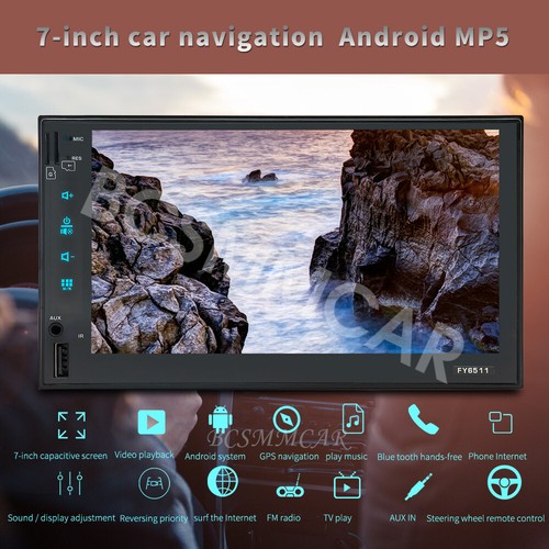 7in Double 2 DIN Car Stereo Touch Screen MP5 Player Radio Bluetooth GPS Nav WIFI - Picture 4 of 24