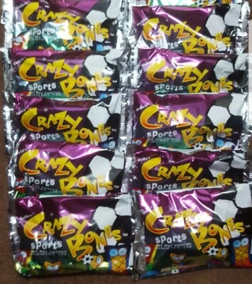 10 NEW SEALED PACKS GOGOS CRAZY BONES ORIGINAL "SPORTS" VERSION ☆ 40 BONES ☆ - Image 1 of 4
