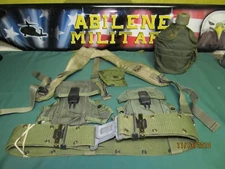 MILITARY ALICE WEB GEAR SET LC2 LBE WEB BELT LG 2 AMMO POUCH CANTEEN FIELD GEAR