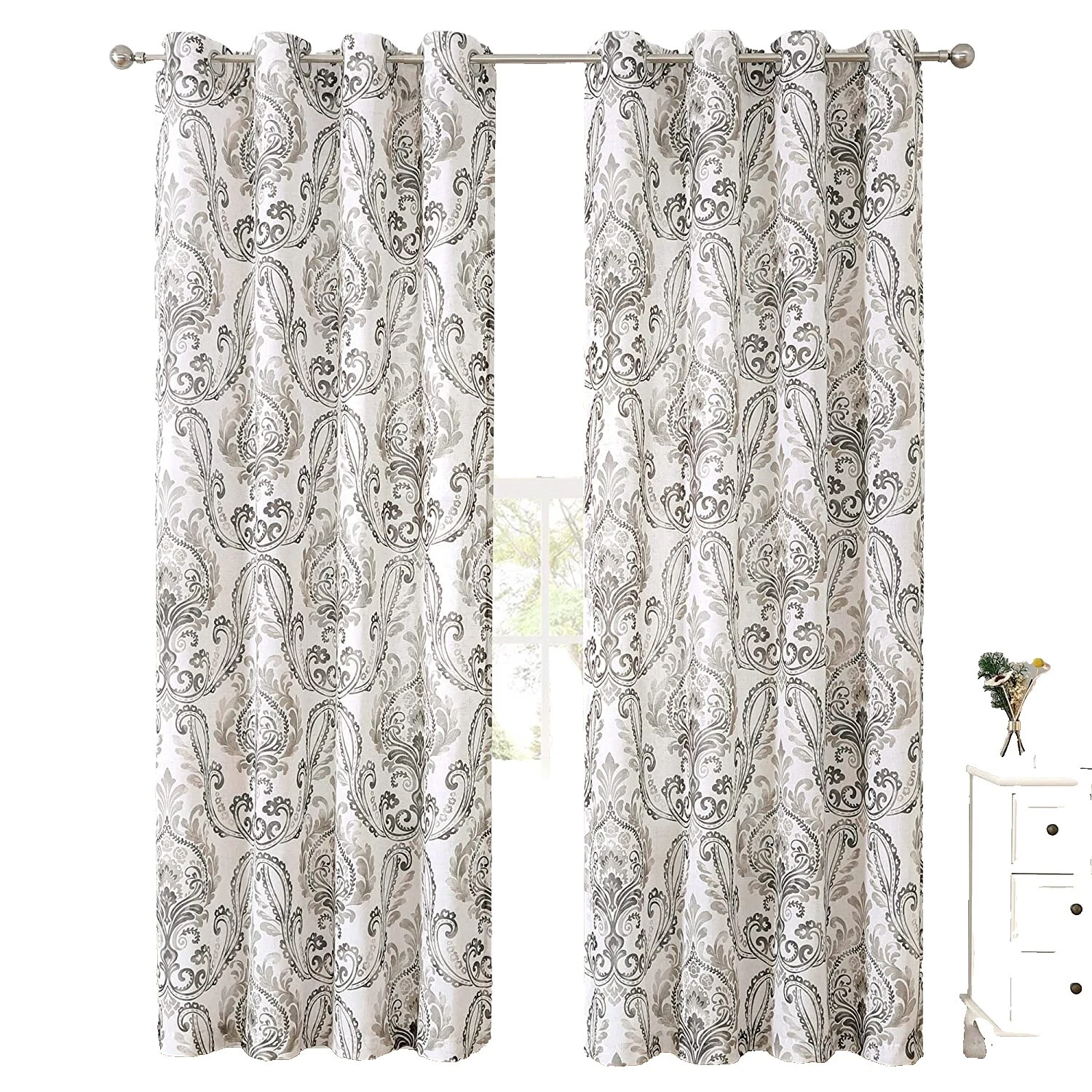 Country Floral Window Curtains & Drapes
