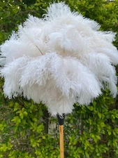 European white ostrich feather dusters first grade with Jumbo 75 grm
