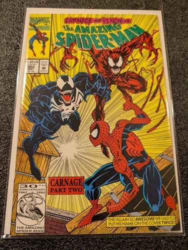 The Amazing Spider-Man #362 (Marvel Comics May 1992) 2nd App Carnage VF+