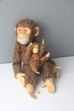 VTG Steiff Jocko Mohair Jointed Monkey Chimpanzee  Matching Miniature Version