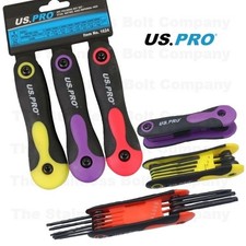 US PRO 3pc Folding Star Torx Keys,  Metric and Imperial Hex Allen Keys Set 1624