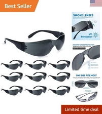 ANSI Z87.1 Safety Glasses Bulk 24 - Dark Smoke Lenses for Ultimate Protection