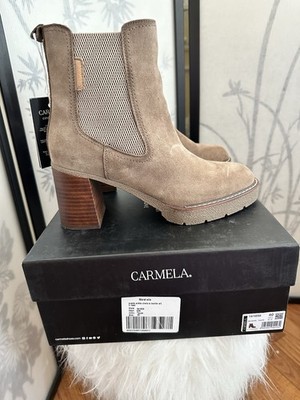 NWB Carmela ComfortFlex Ankle Boots Suede, Brown/Taupe, Size EU 40/US 9