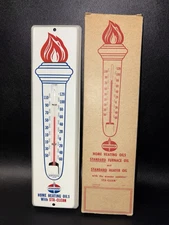 Vintage 1959 STANDARD OIL Home Heating Oils Sta-Clean ADVERTISING THERMOMETER