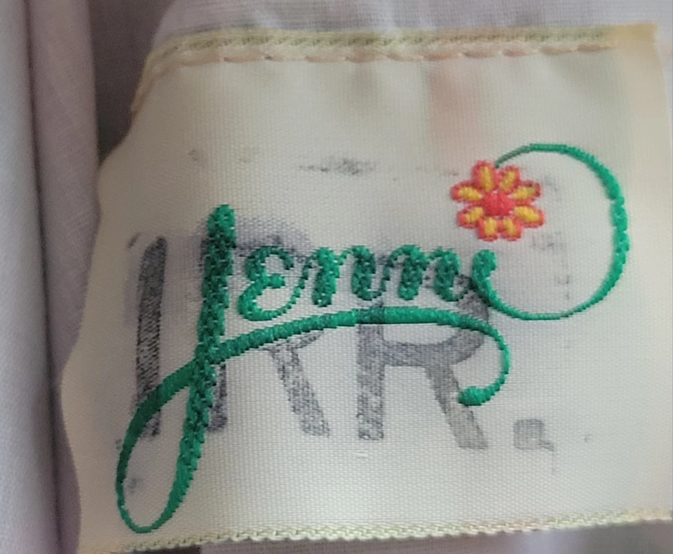 Винтажный сарафан Jenni 70-е с принтом клубника и маргаритка из хлопковой смеси размер 5/6 *читайте* - Изображение 4 из 4