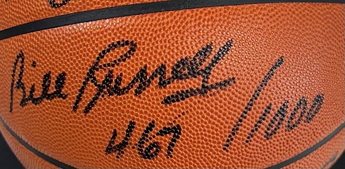 Wilt Chamberlain Bill Russell signiert offiziell NBA Basketball neuwertig HOF Autogramm JSA - Bild 3 von 14