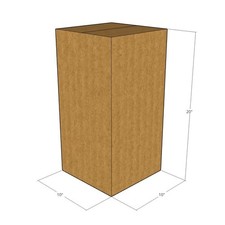 25 10x10x20 Kraft Brown Corrugated Shipping Boxes 32 ECT Single-Wall New