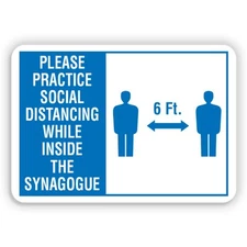 PRACTICE SOCIAL DISTANCING INSIDE SYNAGOGUE