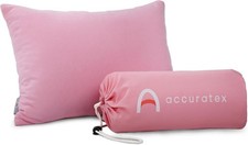 100 Cotton Camping Pillow, Shredded Memory Foam Travel Pillow for Backpacking