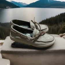 NEW LL Bean Mens Campside Shoe CAMP MOCS TK 504637  sz 8M Dark Cement Leather