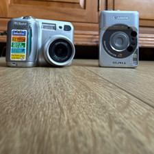 Canon ELPH Jr. Nikon COOLPIX 4300 Digital Camera 2-Camera Mixed Lot Y2K