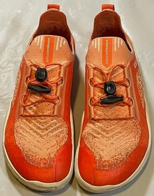 Vivobarefoot Primus Trail Firm Ground Unisex Kids Sneaker Orange/White EU 35
