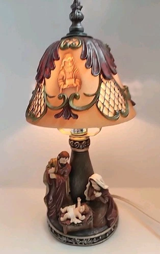  Nativity Scene Table Lamp Holy Family  Christmas Decor Joseph Mary Baby Jesus