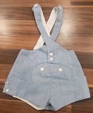 Vintage 1950's Handi Panti By Alexis Blue Overall Short Set Medium