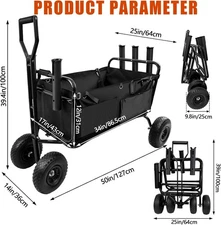 Fishing Wagon Fishing Cart, Foldable Fishing Wagon Beach Fishing cart for Picnic