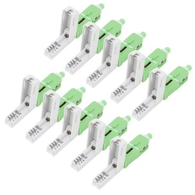 10Pcs Fiber Optic Quick Connector Embedded Sc/For Fast Cold Connecting TOS