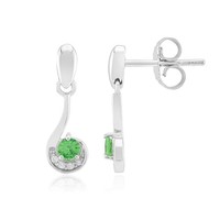 Cavill Ohrringe Damen Silber Aaa Tsavorit 0,23Ct GrüN Zirkonia Rhodiniert Rund