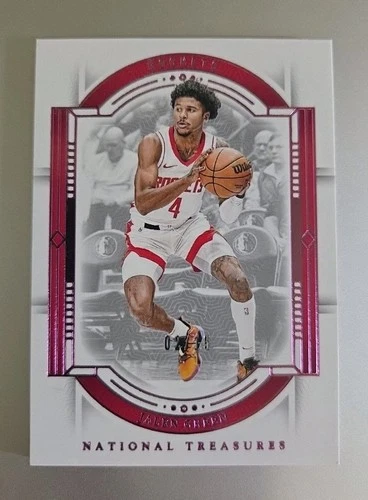 2023-24 Panini National Treasures Jalen Green Base Pink Parallel 2/15
