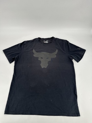 Under Armour Men's Project Rock Brahma Bull Short Sleeve T-Shirt Black Sz Medium - Picture 2 of 7